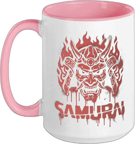 Cyber Samurai Tshirt Japanese Demon Mask Edge Runners Ceramic Mug