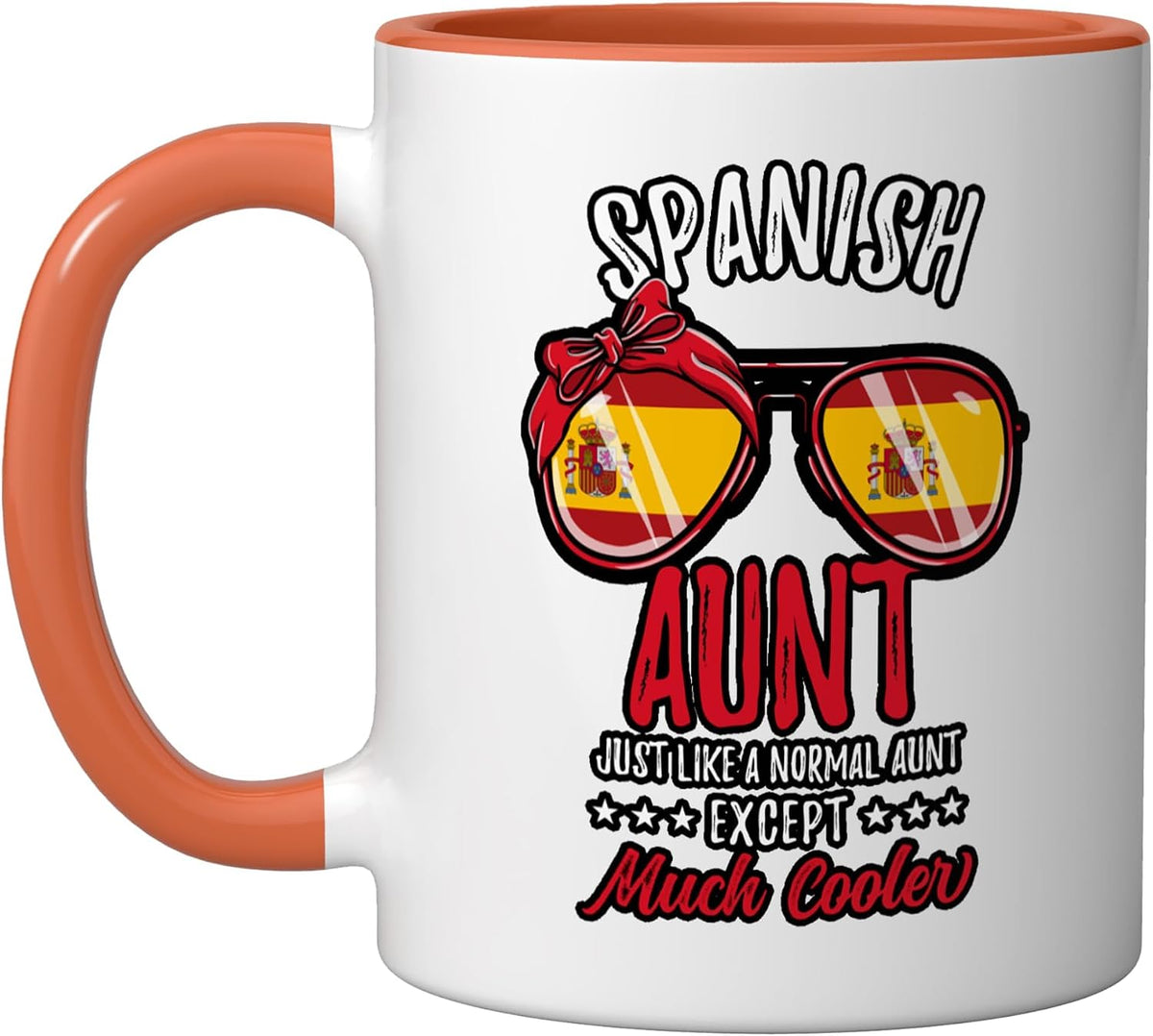 Cool Spanish Aunt Sunglasses Spanish Family Christmas Ceramic Mug