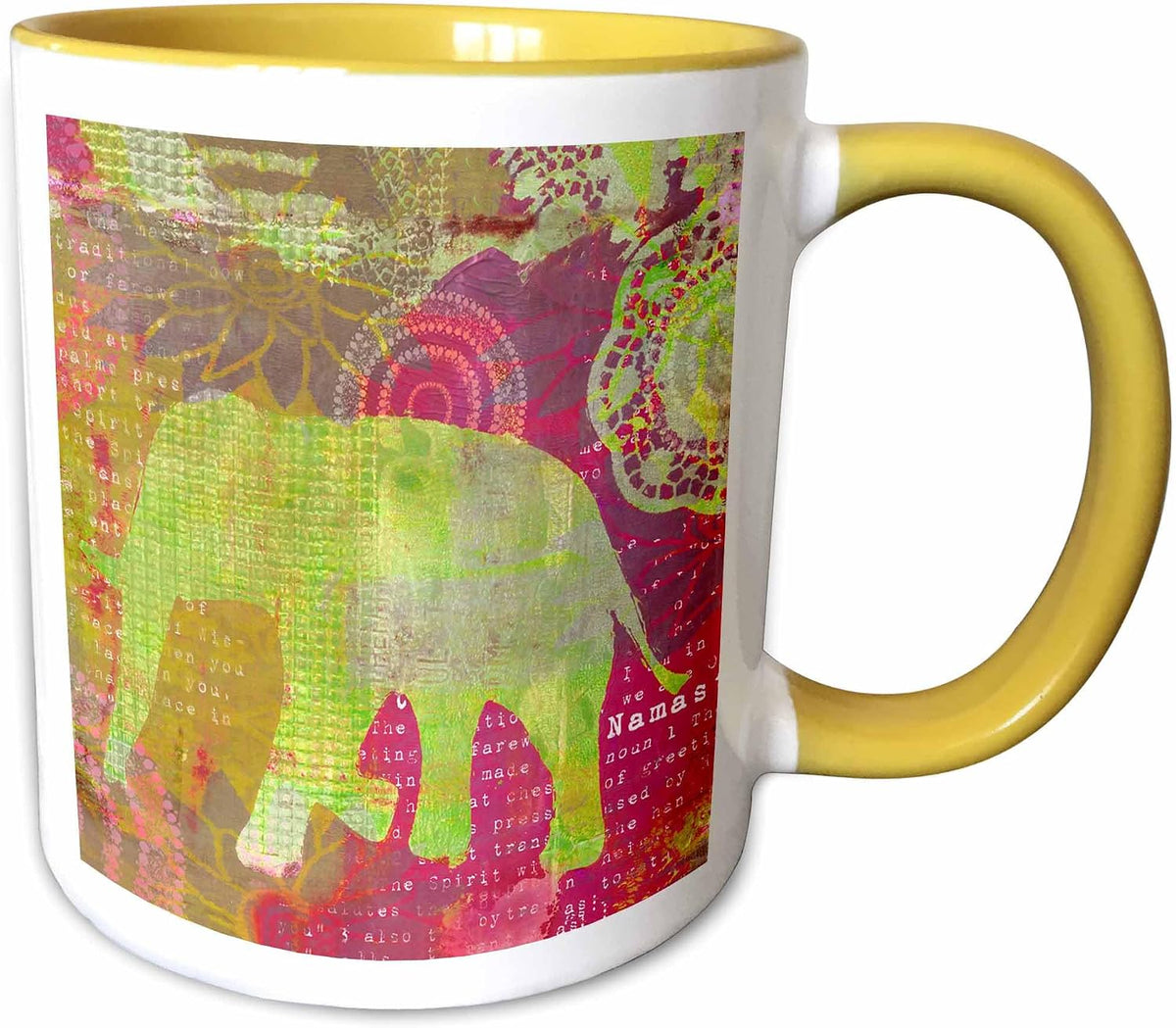Elephant Mixed Media Art Ceramic Mug
