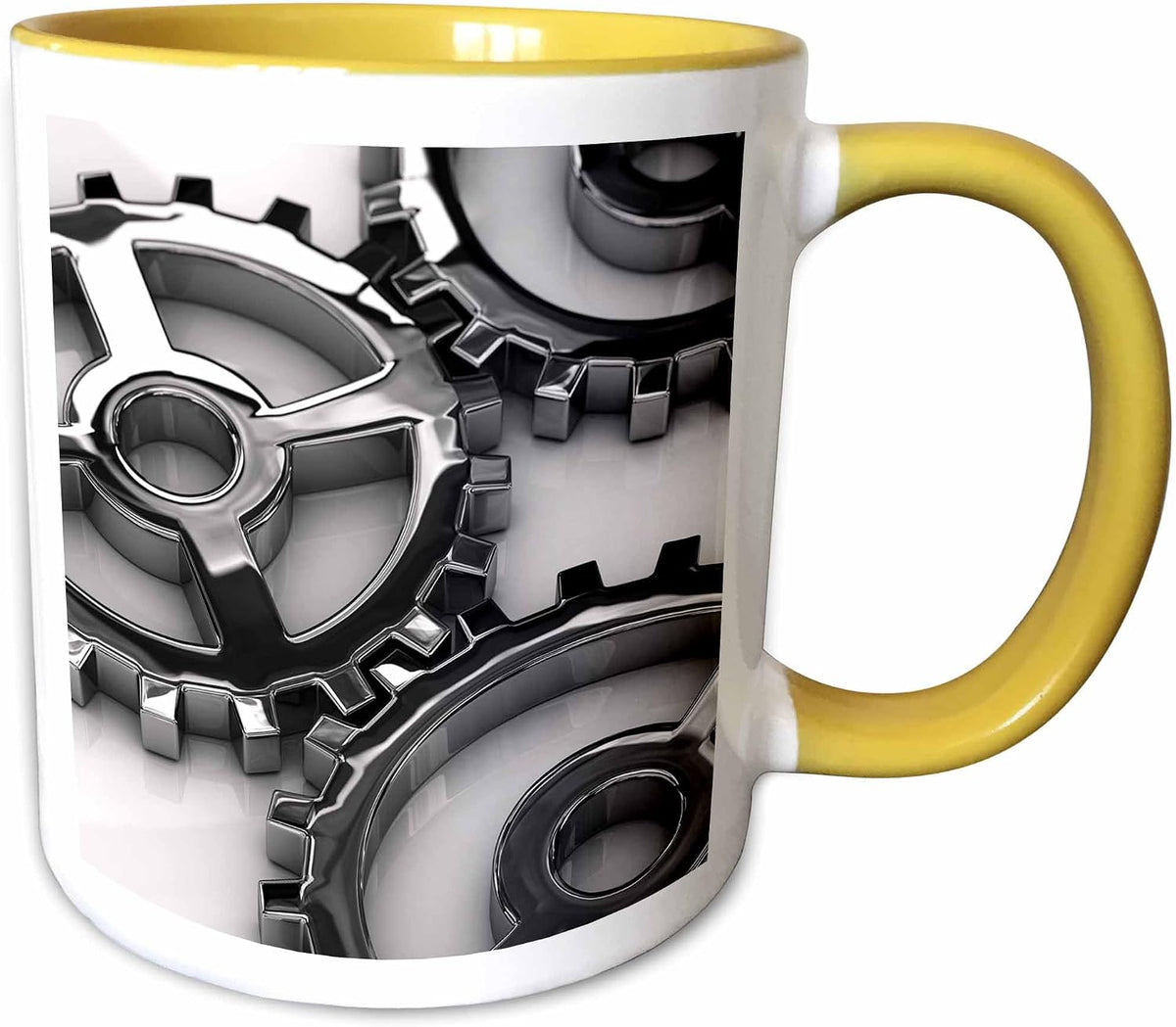 Metal Gear Chrome Steel Gearbox Cogwheel Ceramic Mug