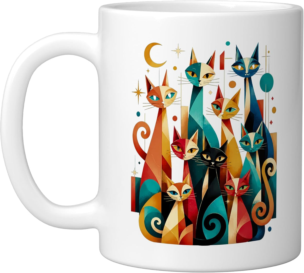 Retro Cats Ceramic Mug