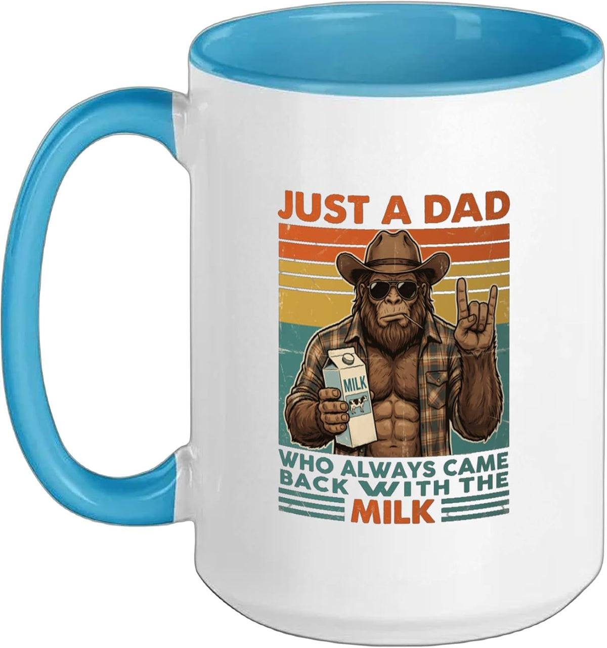 Bigfoot Papa Just A Dad Who Always Came Back With The Milk Ceramic Mug