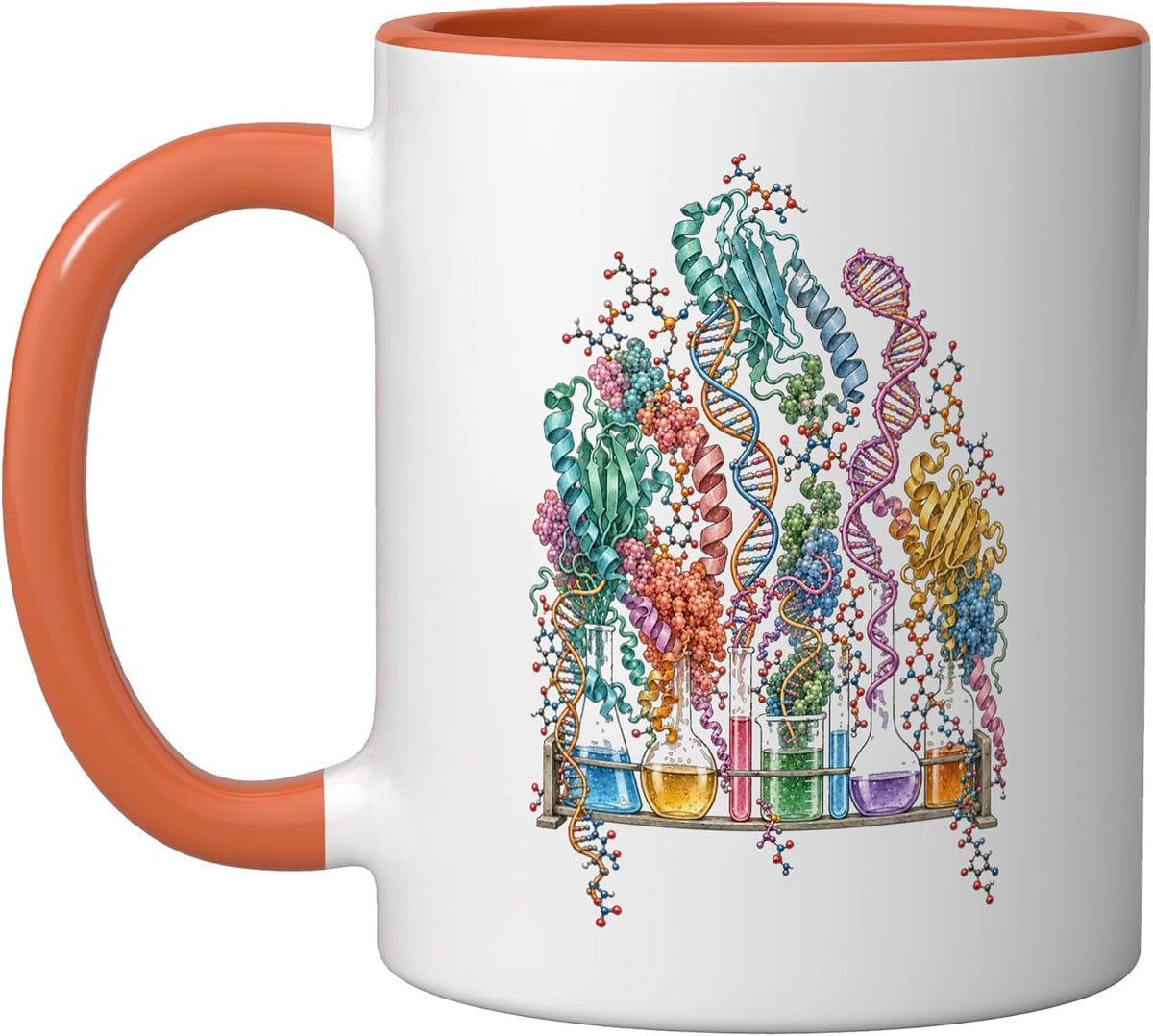 Molecular Laboratory Protein Rack Biochemist Ceramic Mug