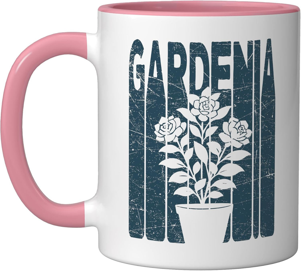 Gardenia Vintage Botanist Retro Gardenia Flower Gardening Ceramic Mug