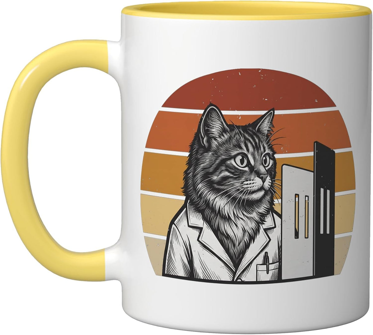 Cat Scientist Pipette Lab Coat Ceramic Mug