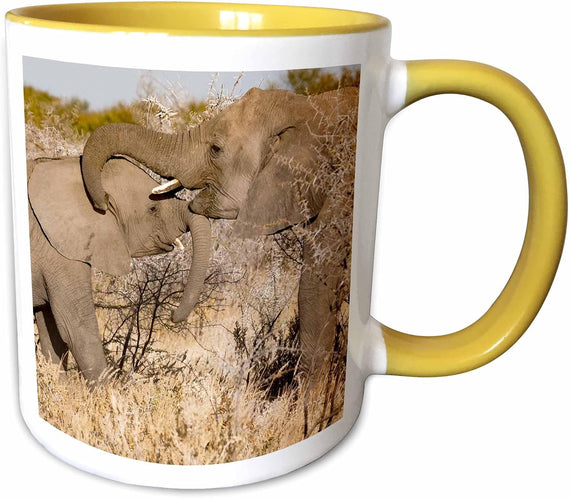 Two Elephants Playing Ceramic Mug