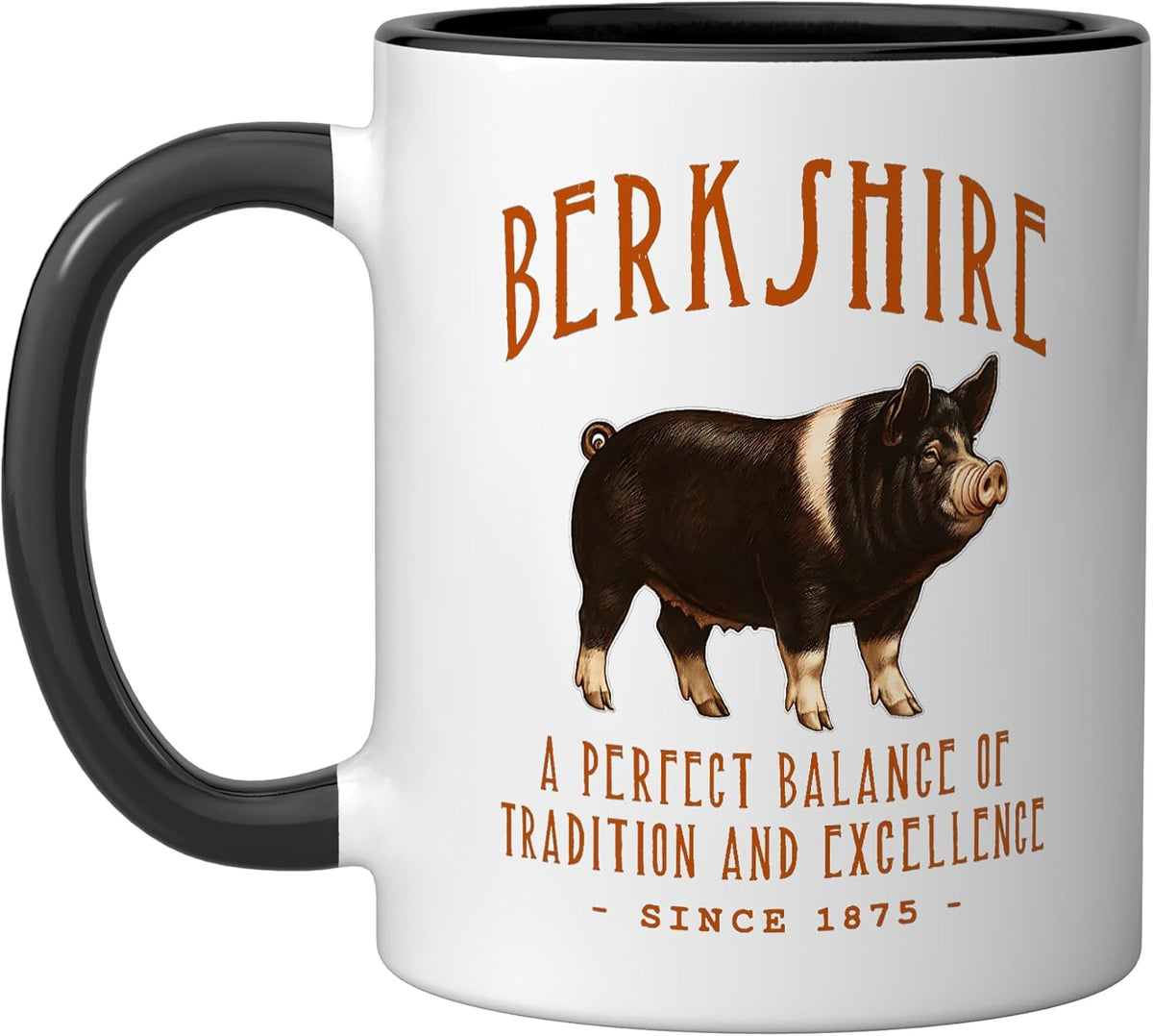 Berkshire Swine Breed Vintage Pig Design Ceramic Mug