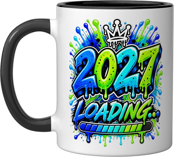 2027 Loading Graffiti New Year Ceramic Mug