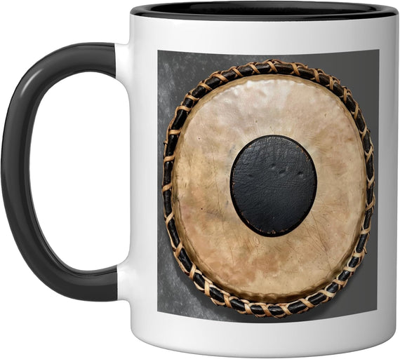 Mridangam Pop - Gradient Black Background Ceramic Mug