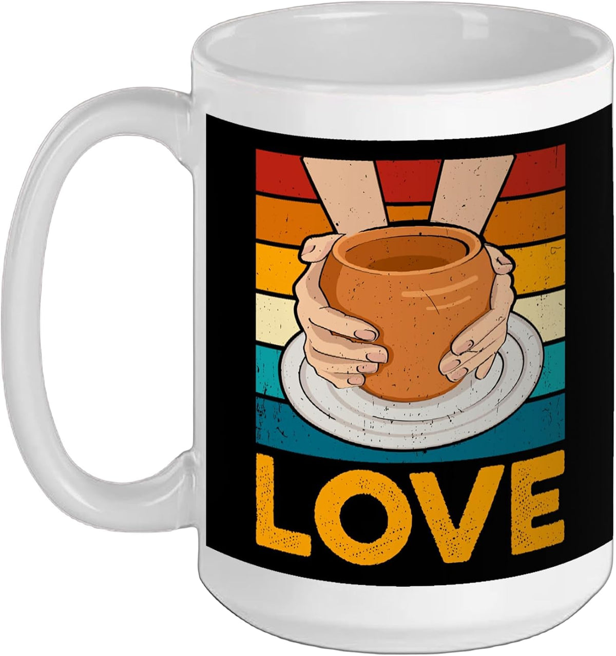 Ceramics Artist - Love Pottery Retro Clay Pottery Gifts Ceramic Mug