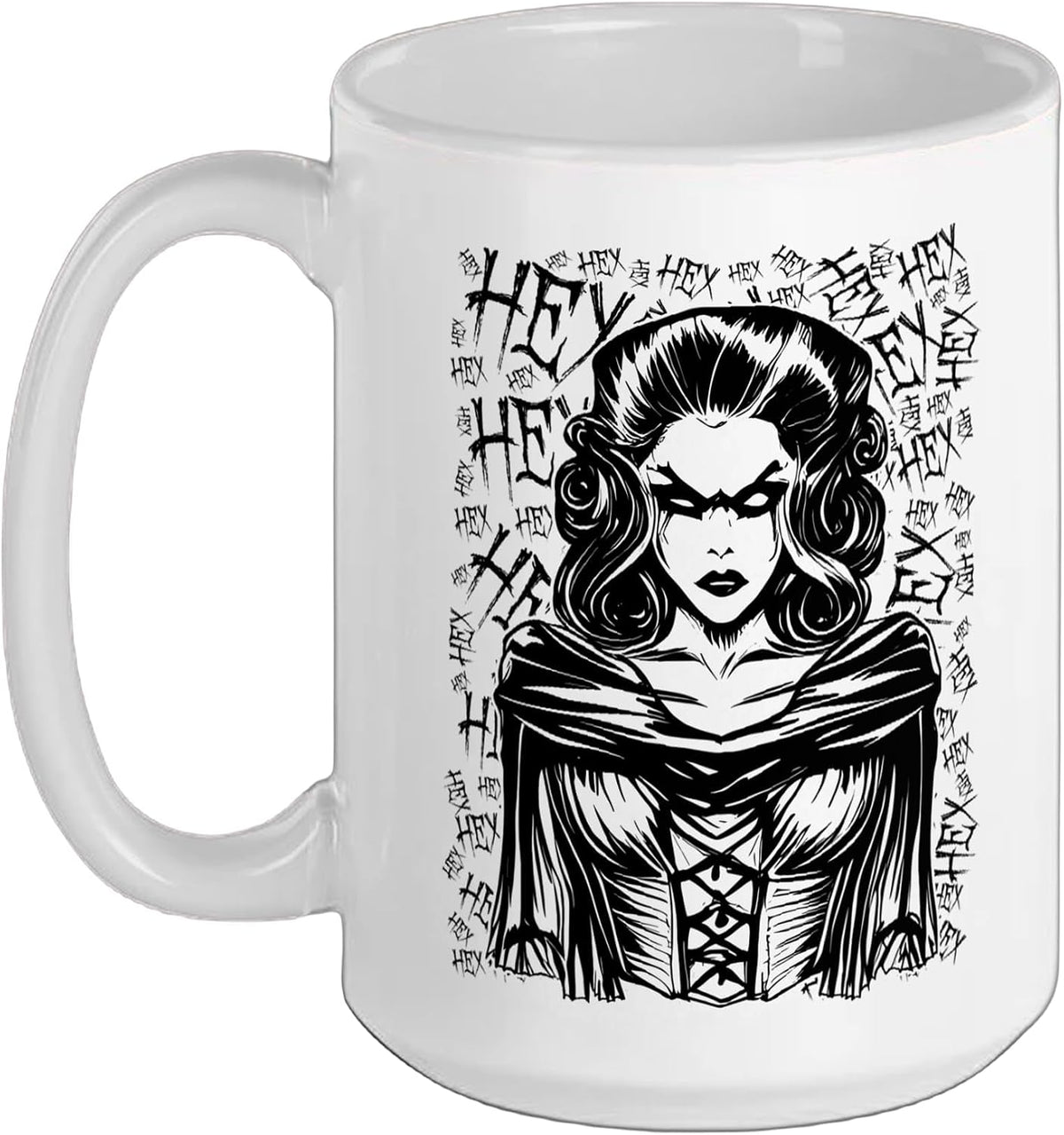 Hex Witch Halloween Graffiti Evil Gothic Witchcraft Pop Ceramic Mug