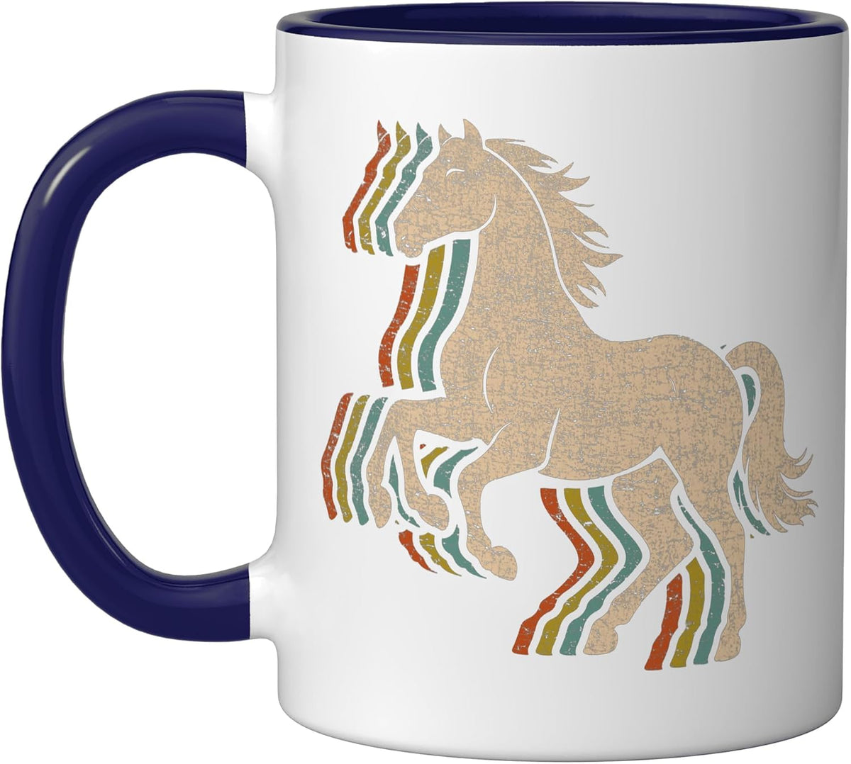 Horse Distressed Vintage Retro Graphic Equestrian #25d10 Ceramic Mug
