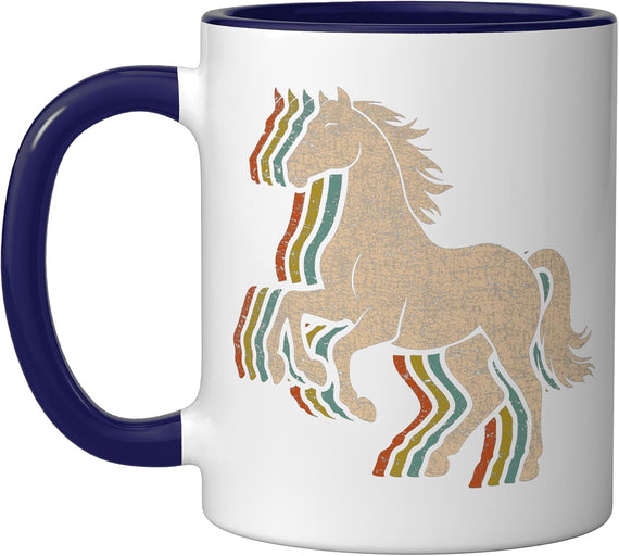 Horse Distressed Vintage Retro Graphic Equestrian #25d10 Ceramic Mug