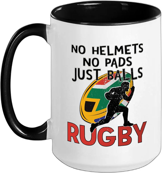 Funny South Africa Rugby No Helmets Design Ceramic Mug