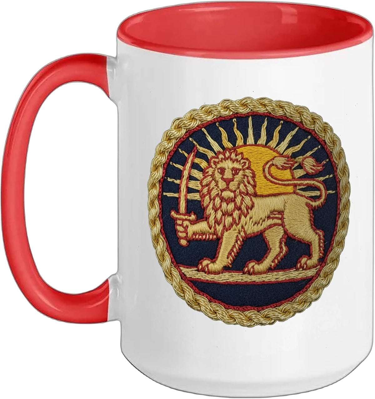 Iran Heritage Reborn Shir-O-Khorshid Sun And Lion Design Ceramic Mug