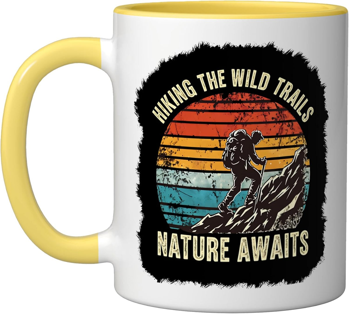 Hiking Hiker Walking Climbing Outdoor Trail Forest Ceramic Mug