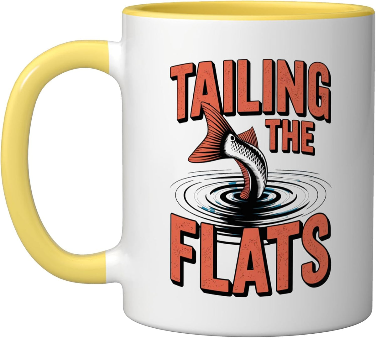 Tailing The Flats Redfish Tail Saltwater Texas Fly Fishing Ceramic Mug