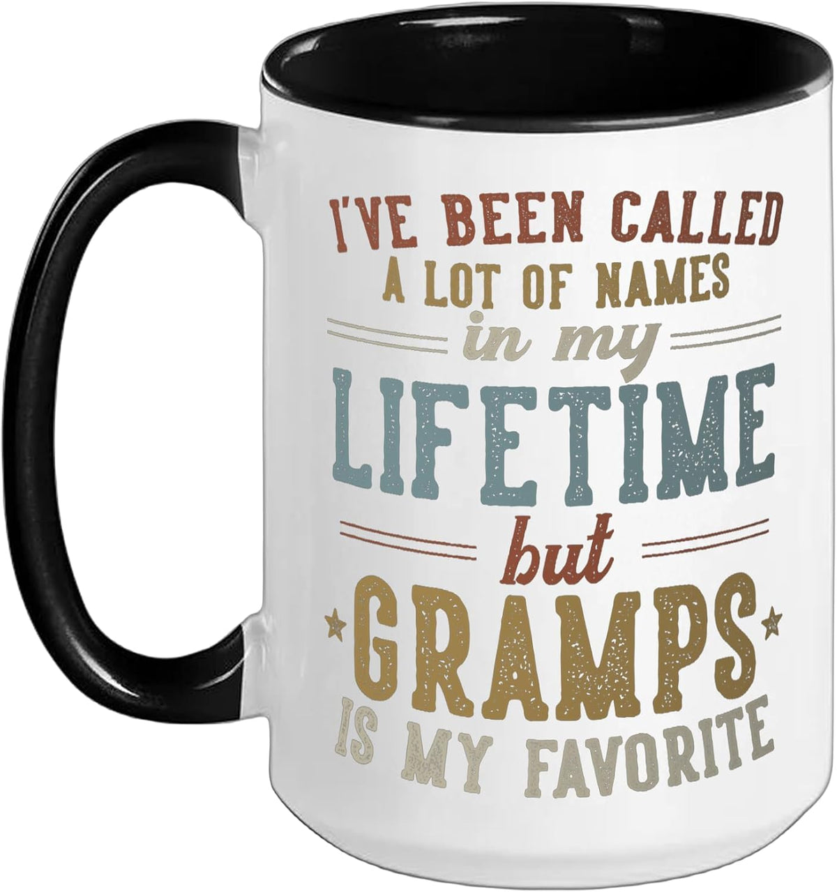 Gramps Is My Favorite Name - Father's Day Gramps Christmas Ceramic Mug