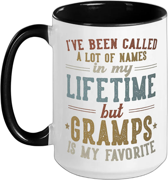 Gramps Is My Favorite Name - Father's Day Gramps Christmas Ceramic Mug