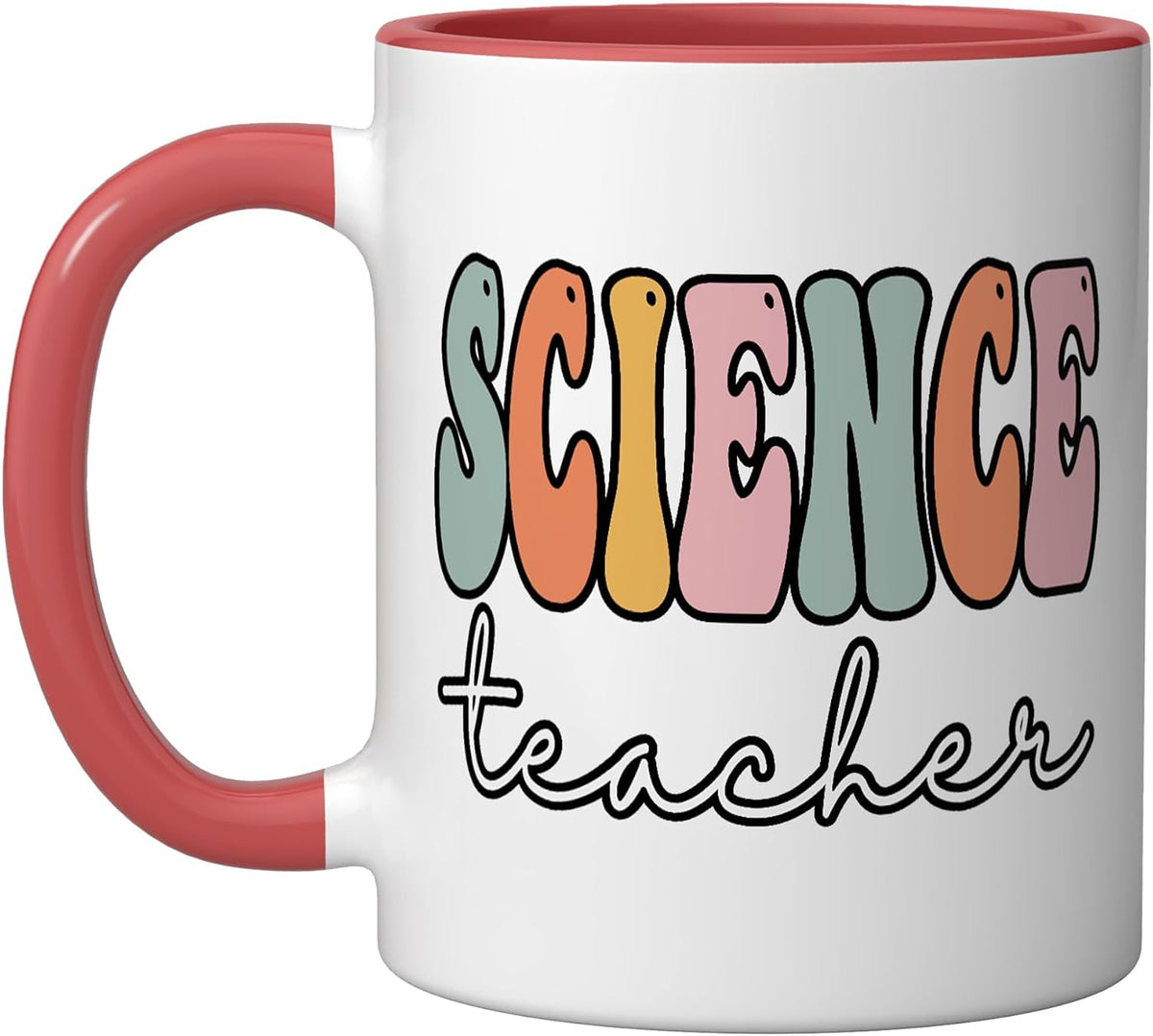 Science Teacher Retro Groovy Women Happy First Day Of Ceramic Mug