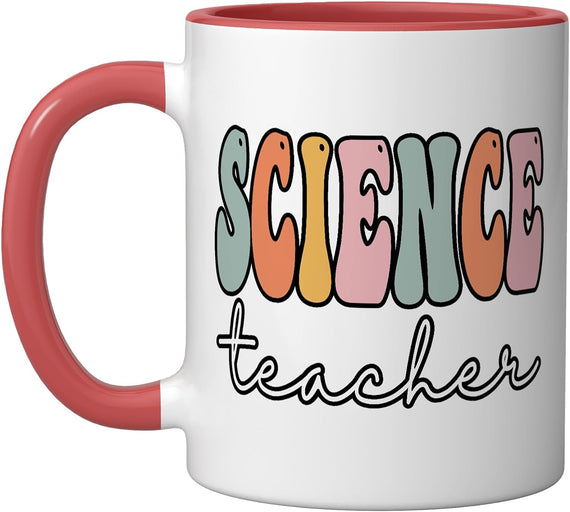 Science Teacher Retro Groovy Women Happy First Day Of Ceramic Mug