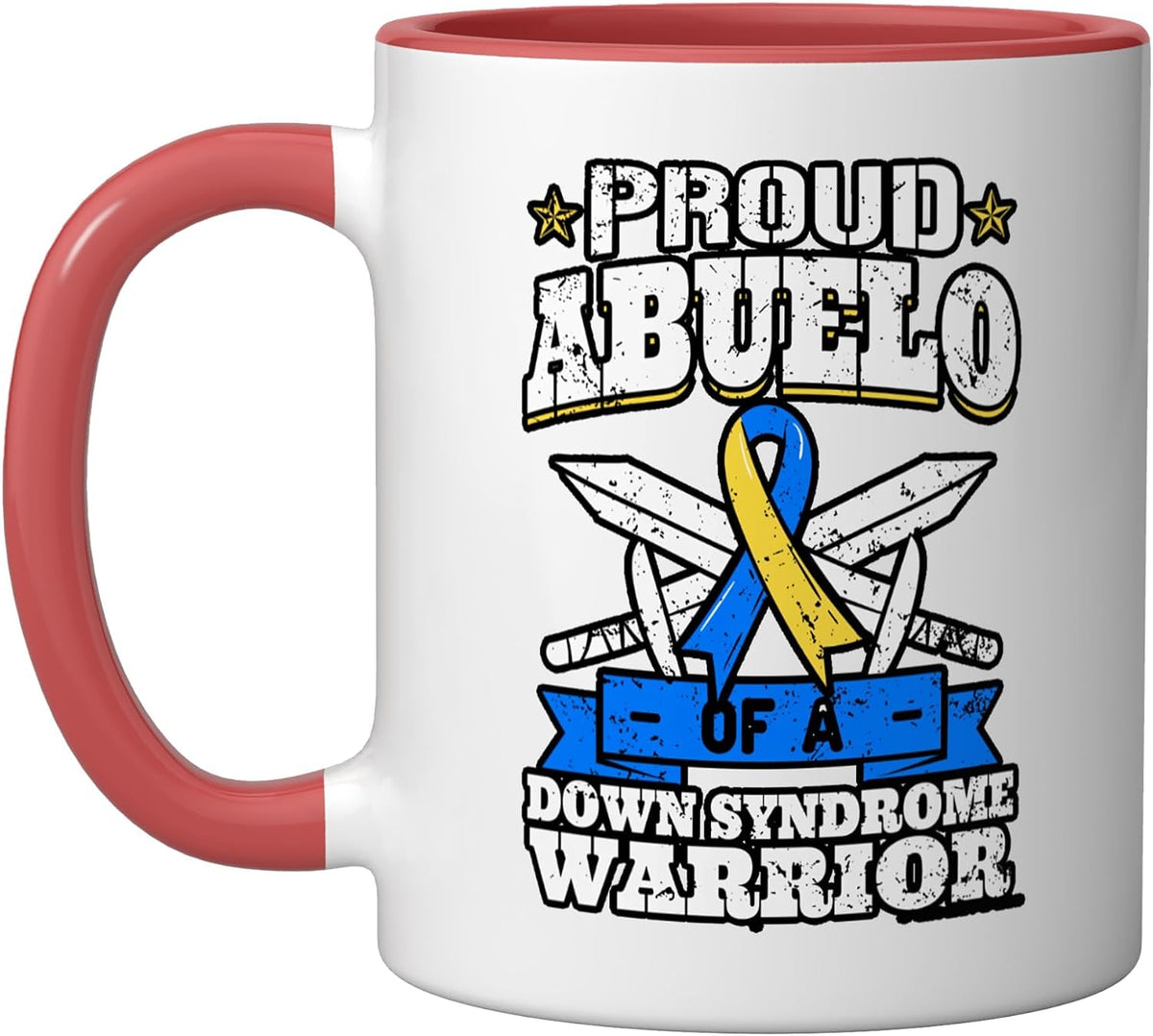 Proud Abuelo Of A Down Syndrome Warrior Trisomy 21 Grandpa Ceramic Mug