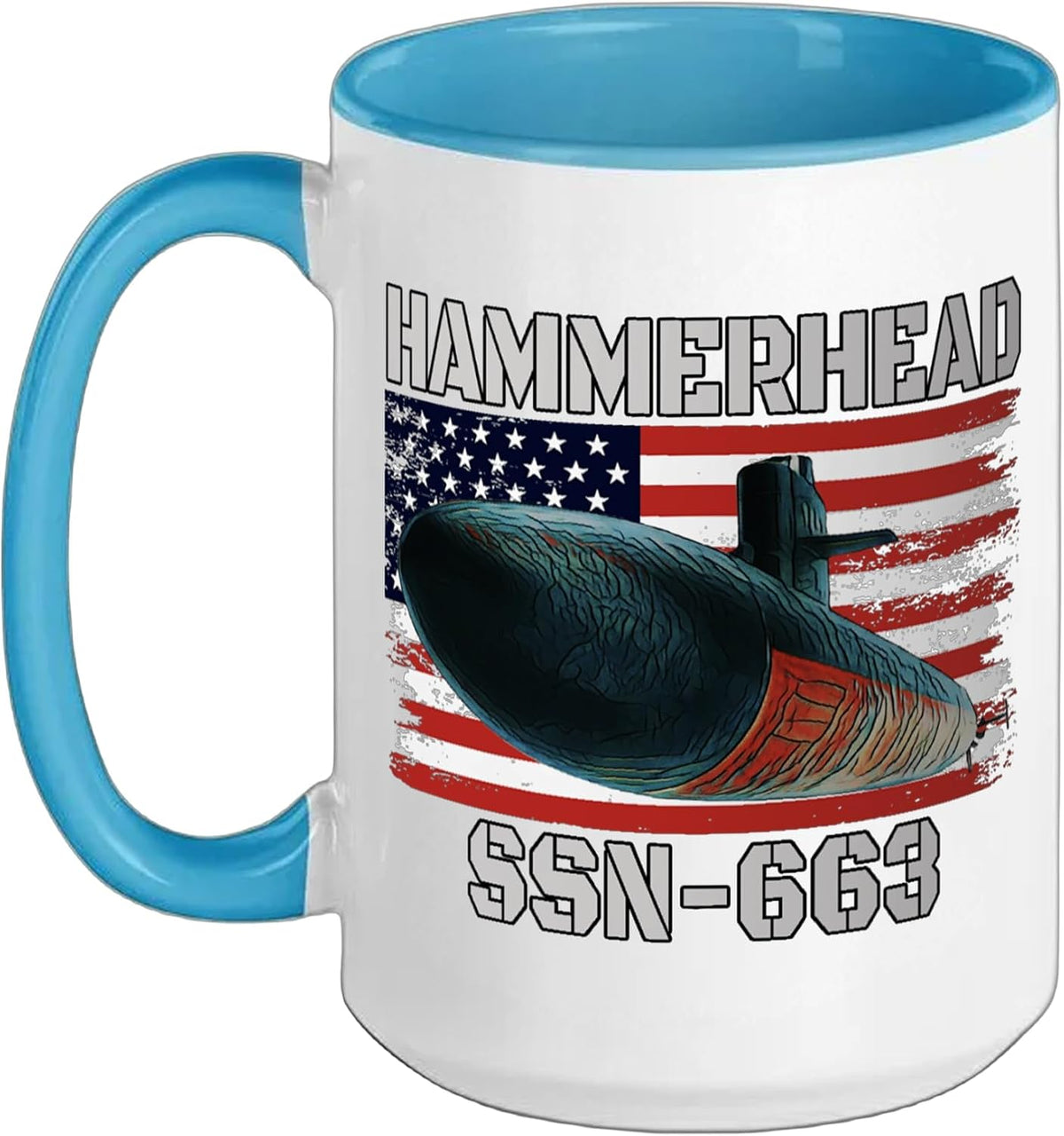 Submarine Uss Hammerhead Ssn-663 Veteran Grandfather Dad Ceramic Mug