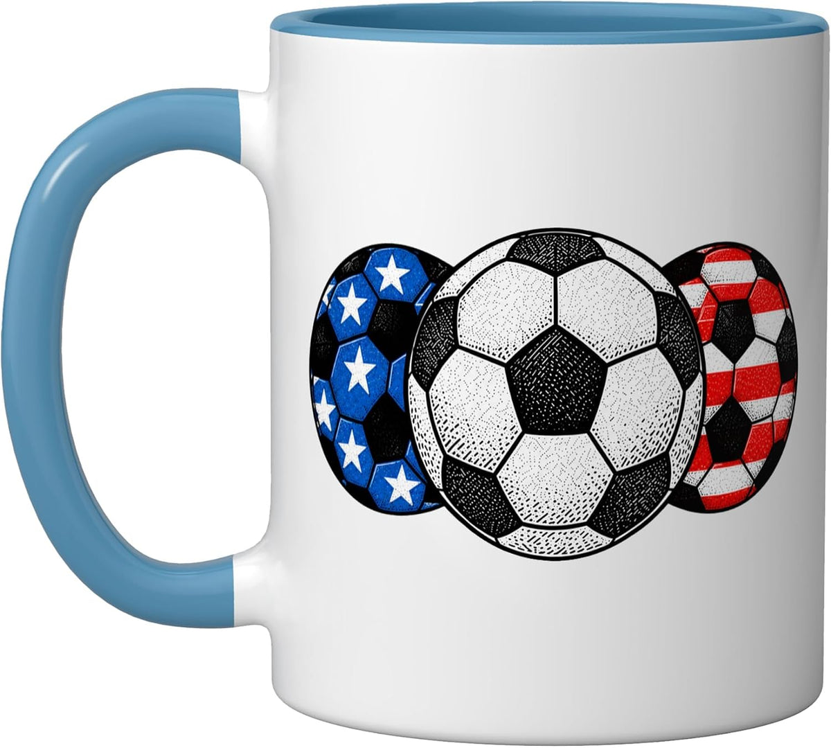 American Flag Soccer Ball Usa Patriotic Soccer Player Ceramic Mug
