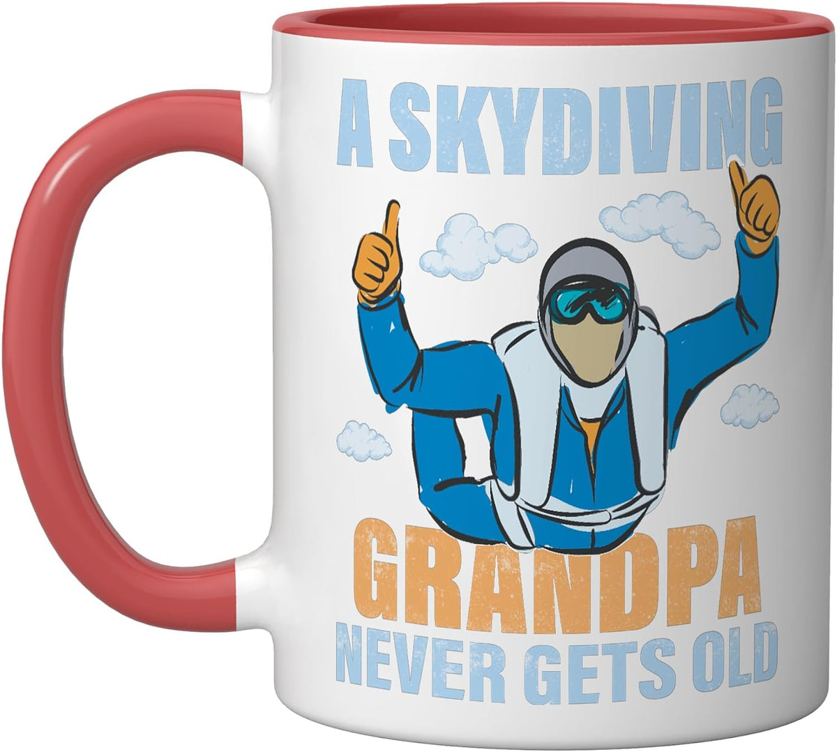 Skydiving Skydive Parachutist Sky Diving Skydiver Grandpa Ceramic Mug