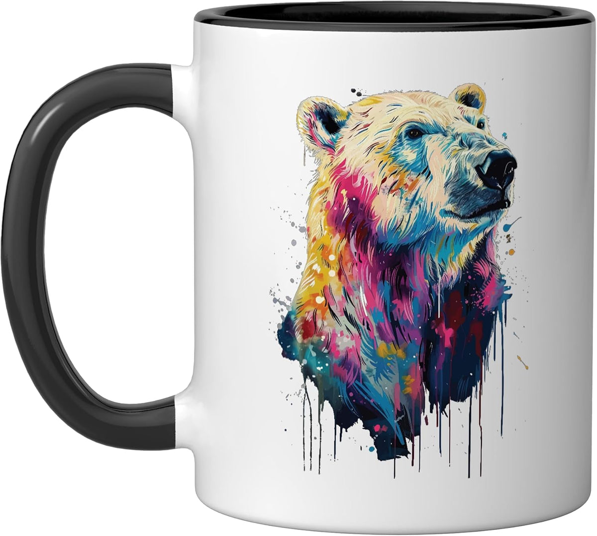 Polar Bear Colorful Animal Ceramic Mug