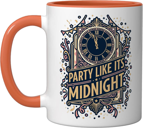 Party Like Midnight Countdown Clock Years Eve Ceramic Mug