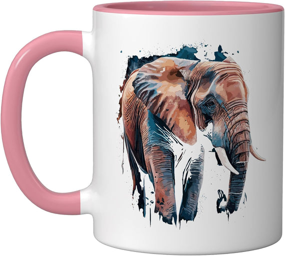 Splash Art Elephant Elephants Ceramic Mug