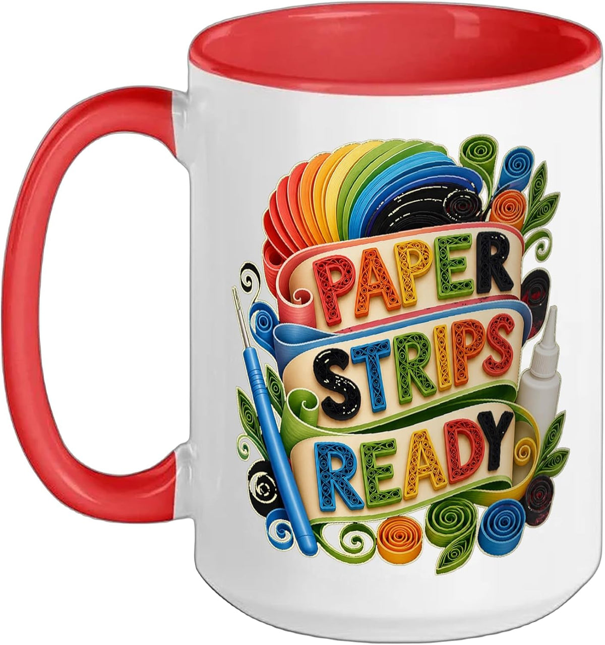 Strips Ready Quilling Coils Ceramic Mug