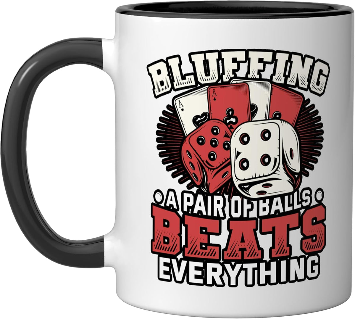 Poker Bluffing Casino Gambling Ceramic Mug