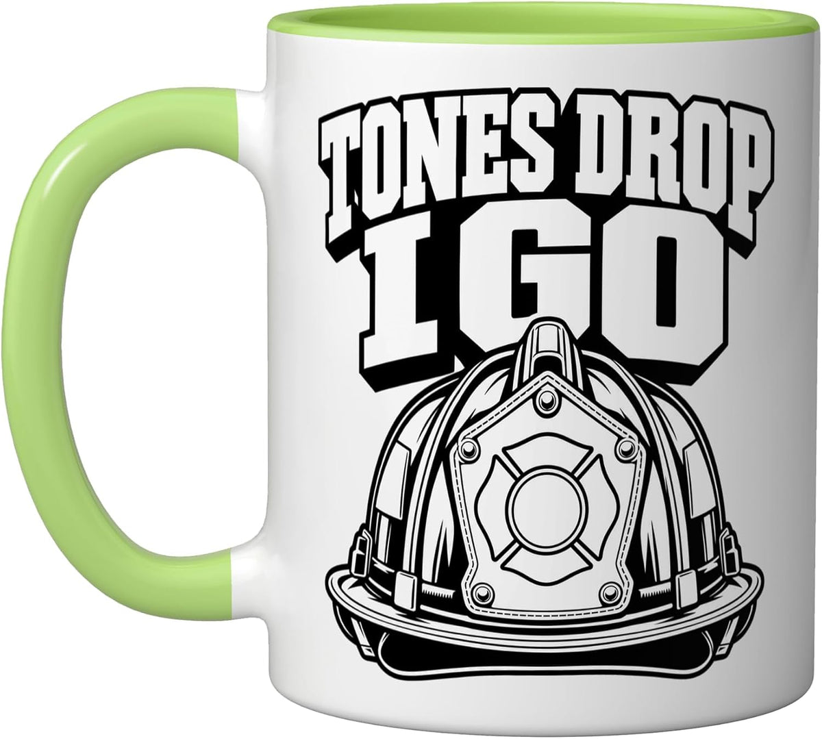 Volunteer Firefighter Tones Drop I Go Helmet Rescue Fans Ceramic Mug
