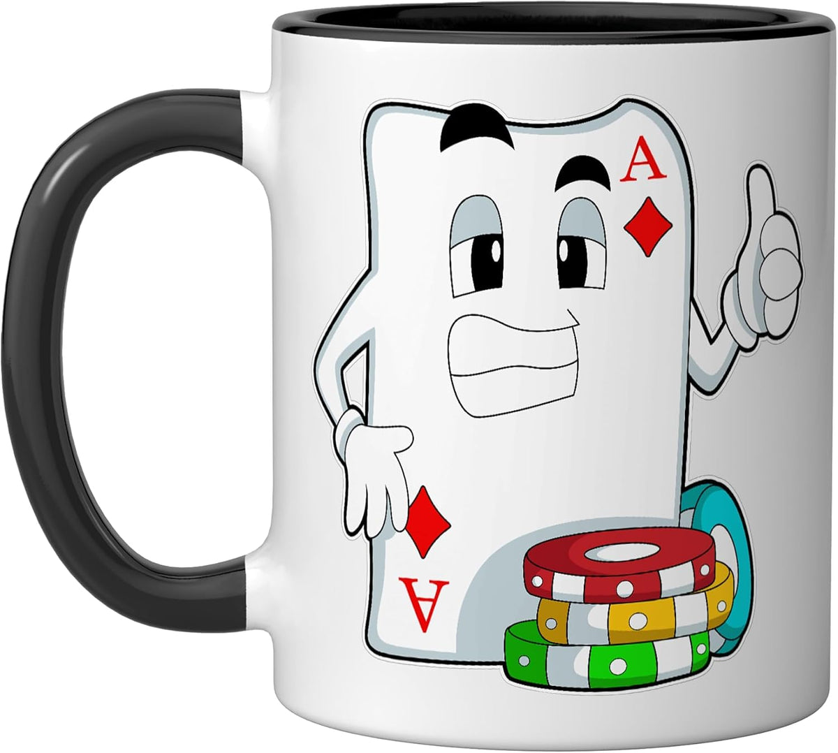Poker Chips Poker Cards Card Game Ceramic Mug