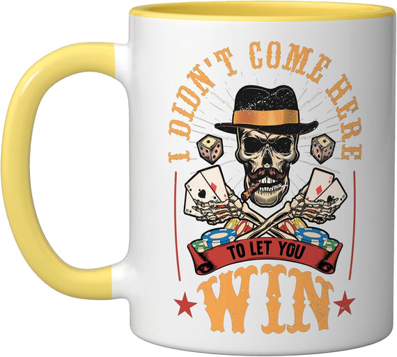 Casino Player Skull Gambler Poker Gambling Ceramic Mug