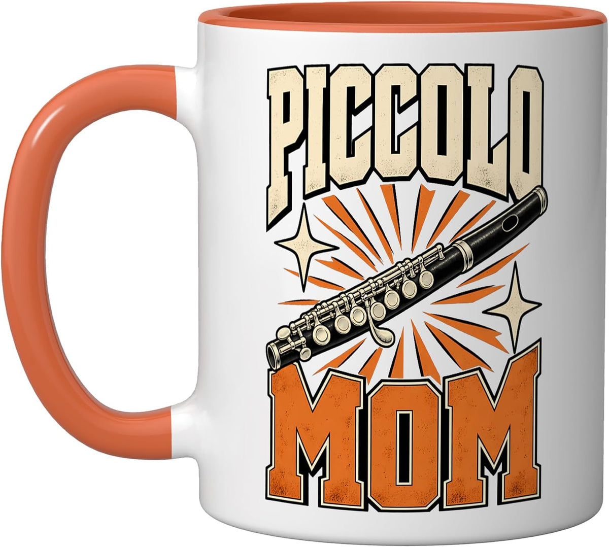 Piccolo Mom Flute Player Music Christmas Ceramic Mug