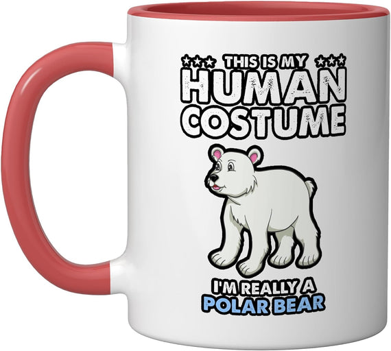 This Is My Human Costume Im Really A Polar Bear Halloween Ceramic Mug