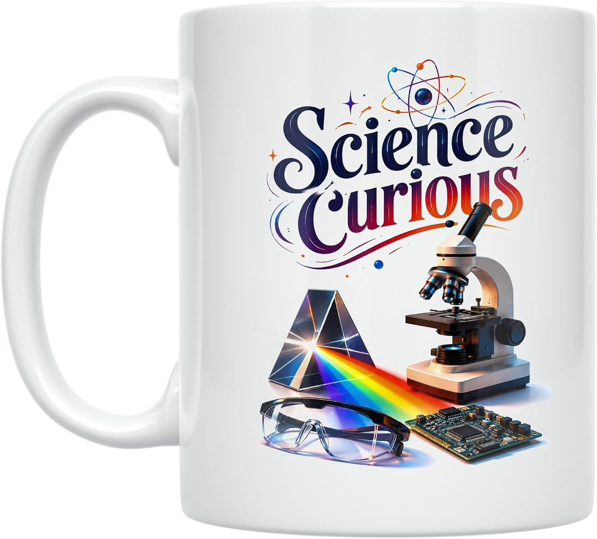 Science Curious Mug - Laboratory Design - Ceramic Ceramic Mug