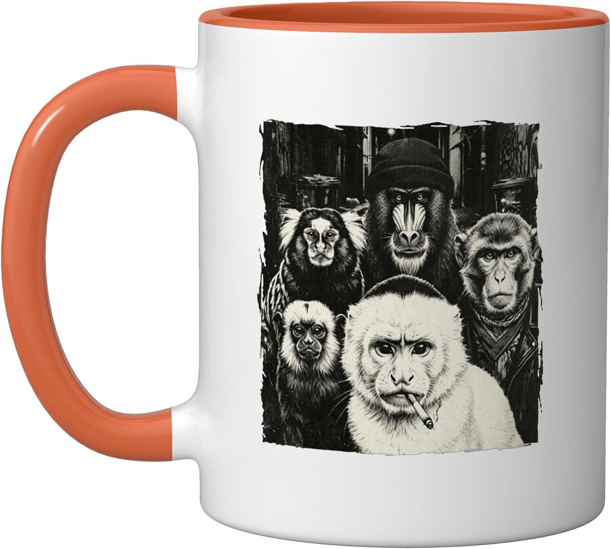 Cool Vintage Gangster Street Crew Monkey Ceramic Mug
