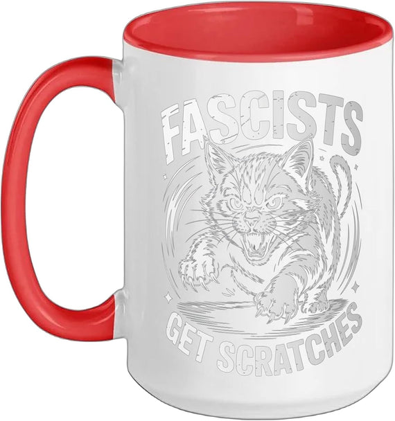 Fascist Cat Scratch Humor For Cat Lovers Ceramic Mug