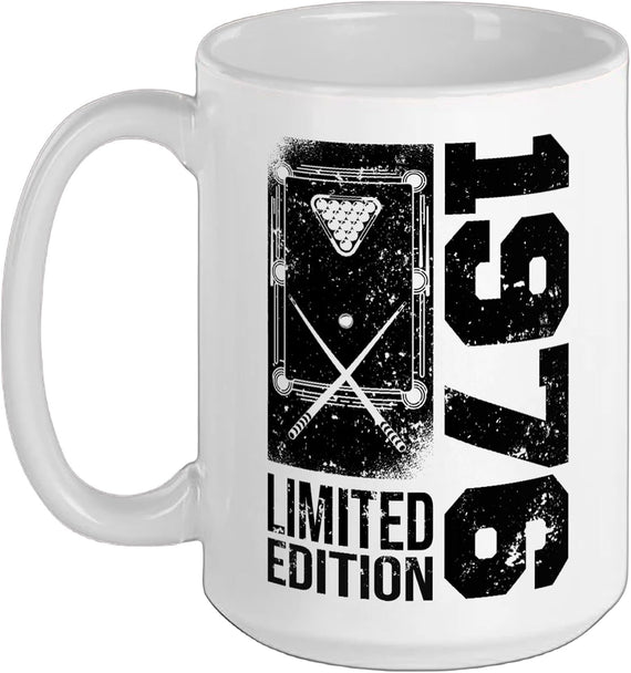Billiards Snooker-Gamer Vintage 1976 Birthday Ceramic Mug