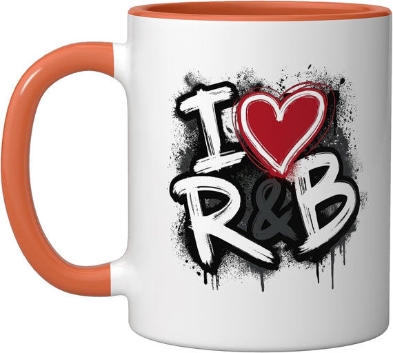 I Love R&B Heart Ceramic Mug