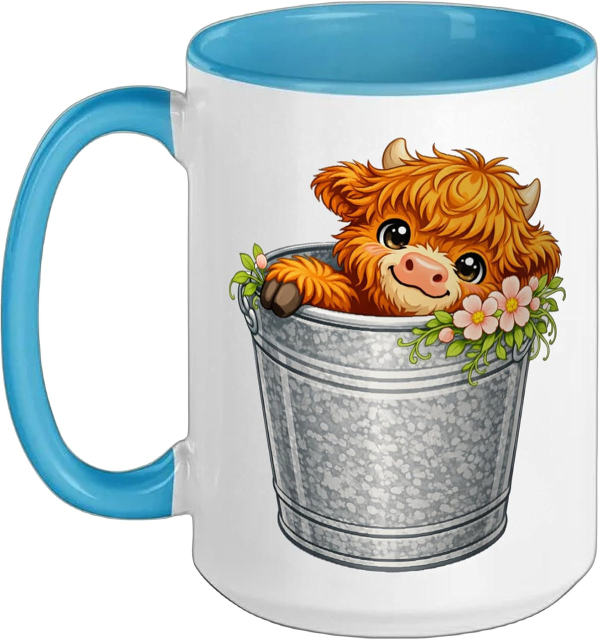 Mini Highland Cow Graphic Ceramic Mug
