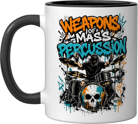 Mass Percussion Drummer Graffiti Skull Mug