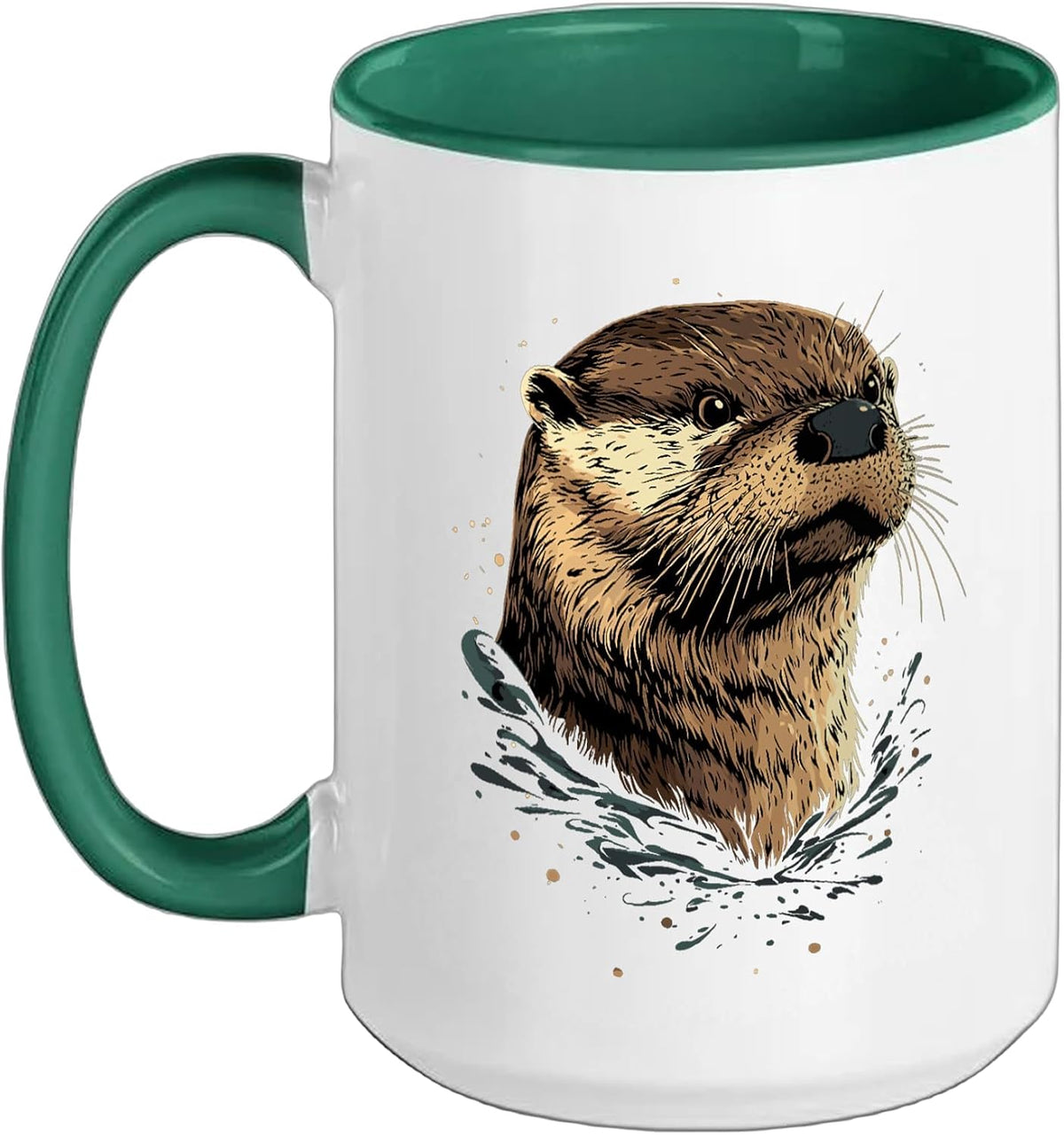 Otter Motif I Love Sea Otter Marten Cute Otter Ceramic Mug