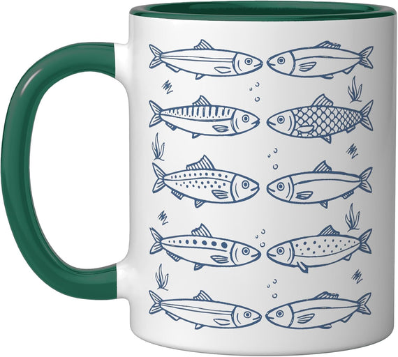 Sardine Tinned Fish Graphic Sardines Ceramic Mug