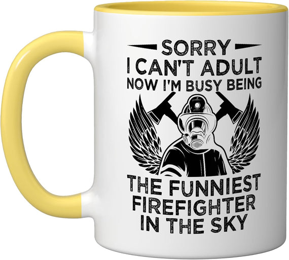 Funniest Firefighter In The Sky Funny Ceramic Mug