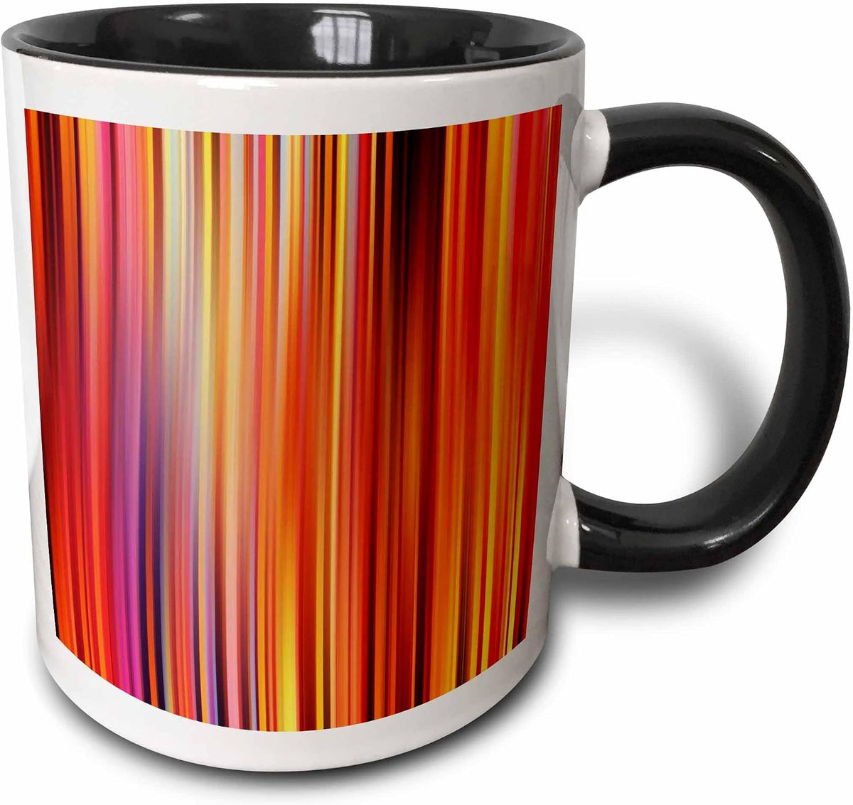 Contemporary Shiny Orange, Pink, Yellow Ceramic Mug